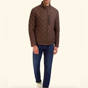 Cole Haan Men’s Diamond Quilt Signature Puffer Jacket with Sherpa Lining NWT